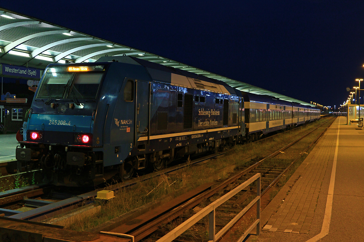 Dunkler Bahnhof Westerland